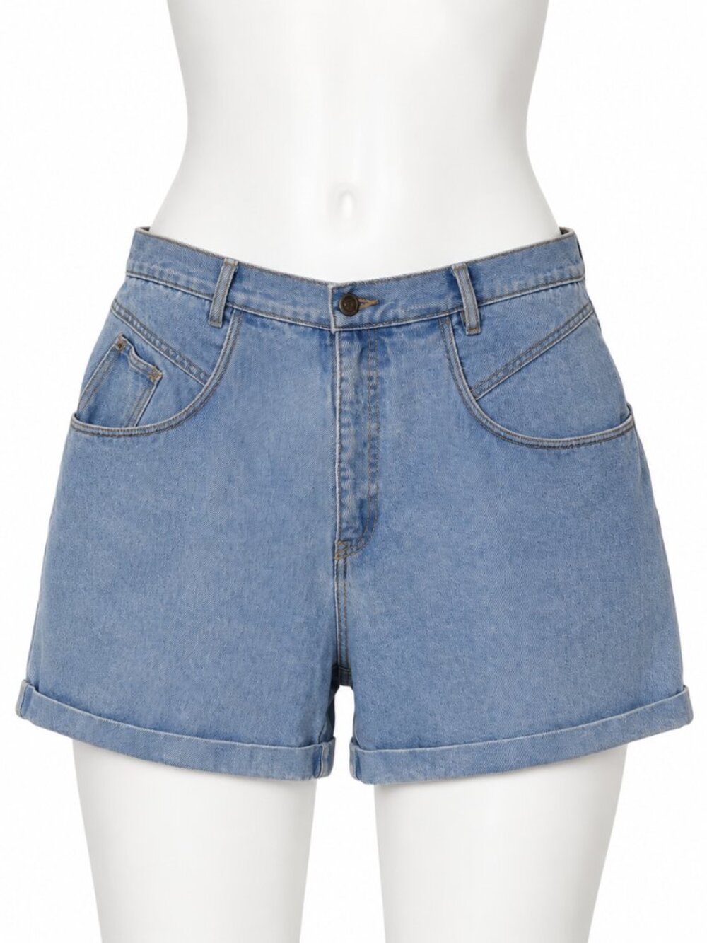 VTG High Waisted Denim Blue Jean Shorts Size 14 (30 X 5) 90s Y2K Bill Blass